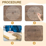 Acrylic 12 Inch Clock Face Template Transparent Router Guide DIY Woodworking Craft Tool Protective Film Clear Finish