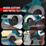76MM Brushless Cordless Angle Grinder 390W Electric Grinding Cutting Polishing Machine Stepless Speed for Mak 18V Battery with LED Light