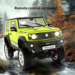 TRASPED HG4-210 RTR 1/16 2.4G 4WD RC Car for SUZUKI JIMNY Rock Crawler LED Light Simulated Smoking Sound Metal Gears Oil Filled Shocks Drive Shaft Wheel Rims Off-Road Climbing Truck Vehicles Models Toys