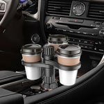 3 in 1 Car Cup Holder Expander Multifunctional Car Central Control Cup Holder Beverage Holder 360 Degree Rotation for Auto Automotive Truck RV
