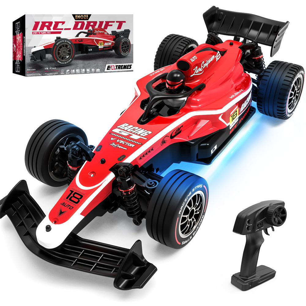 LinkMejor 9009E RTR 1/14 2.4G 4WD F1 Drift RC Car High Speed Formula On-Road Racing LED Light Full Proportional Control Metal Drive Shaft Vehicles Models Toys