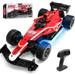 LinkMejor 9009E RTR 1/14 2.4G 4WD F1 Drift RC Car High Speed Formula On-Road Racing LED Light Full Proportional Control Metal Drive Shaft Vehicles Models Toys