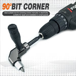 90 Degree Turning Universal Screwdriver Batch Head Corner Adapter with Quick Release Hexagonal Interface Ideal for Hard-to-Reach Areas Optional 10-Piece Accessory Set