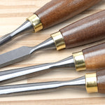 LinkMejor 12pcs Wood Carving Chisel Set Walnut Handle 65Mn High Carbon Steel Sharp Blade Professional Woodworking Carving Tools