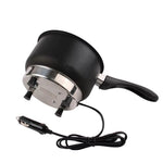 Car Electric Frying Pan 12V/24V Lighter Power Supply Cooking Pot Travel Cooker Fast Heating for Camping RV Road Trip