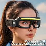 High Brightness LED Headlamp 90°Adjustable Job Site & Security Lighting 5 Modes Rechargeable Flashlight Wave Sensor Control