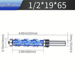 High-Grade Carbide Flush Trim Router Bit with 1/2" Round Shank Double Bearing Design for Woodworking Projects Ideal for Precision Trimming & Template Work