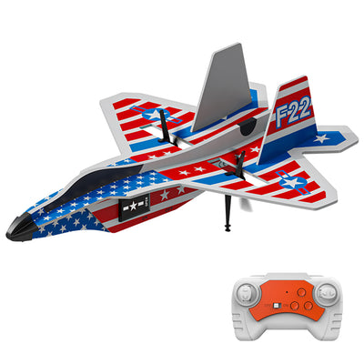 LinkMejor KF804 F22 Fighter Jet 230mm Wingspan 2.4G 2CH MPP Built-in Gyro RC Airplane Fixed Wing Glider RTF