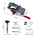 Fonson Tools 35mm Concealed Hinge Jig Drilling Guide Door Hinge Jig for Woodworking Door Cabinet Hinges Mounting Tool