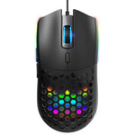 LinkMejor S500 Wired Gaming Mouse Hollow Design 6400DPI RGB Backlight 6-Keys Ergonomics PC Office Computer Gamer Mice
