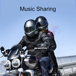 Coralme Q58MAX Motorcycle Helmet Mixing Intercom Helmet Bluetooth Headset with 300m Double Intercom Helmet Headset Group Speaker with LCD Display