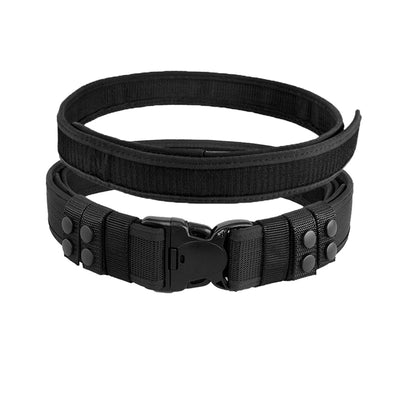 130cm-150cm 2-in-1 Inner Outer Combination Men's Tactical Belt Thickened Stiffened Adjustable Nylon Braided Men's Belt for Outdoor Sports