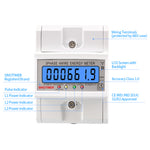 LinkMejor DTS6619 New Model 100A LCD Digital Display with Backlight Power Meter in Energy Meters Smart Electric Meter 3 Phase Kwh Meter