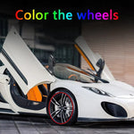 8M Universal Car Hubcap Wheel Rim Protector Stickers Anti-Scratch Anti-Scuff Auto Tire Rim Plated Strip Protective Decoration