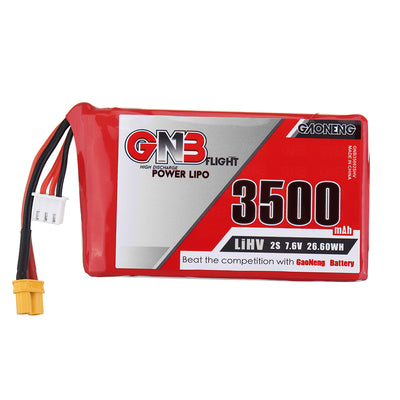 LinkMejor GNB 7.6V 3500mAh 2S HV LiPo Battery XT30 Plug for QX7 Transmitter
