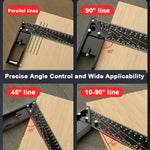 Multifunctional Right Angle Ruler High Carbon Steel 1.5mm Thickness Aluminum Handle 300mm/400mm for Woodworking and Construction