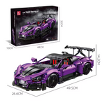 LinkMejor JJ9206 Remote Control Super Racing Car Model MOC Building Block Assembly Kit 1801PCS Brick Set Kids Gifts