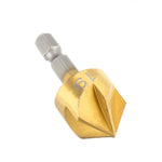 Drillpro 23pcs Woodworking Chamfering Countersunk Drill Bit Set 5 Flute Chamfering Drill Wood Plug Cutter Automatic Center Punch Drill