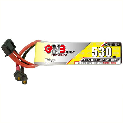 Gaoneng GNB 15.2V 530mAh 90C 4S LiPo Battery XT30 Plug for Beta95X Beta85X Beta75X Toothpick Drone CineBee Cine Whoop Cinelog, Cinewhoop