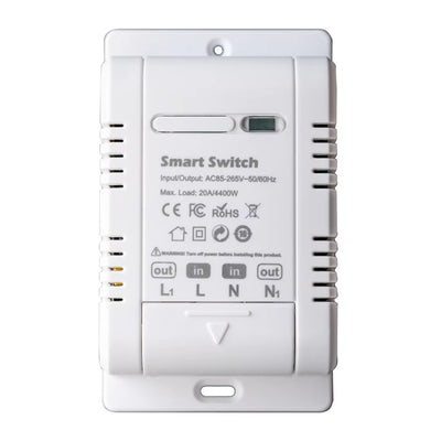 Tuya 20A WiFi Smart Switch Circuit Breaker APP Control Power Monitor Overload Protection Works with Alexa Google Home Siri