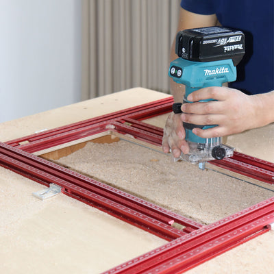 LinkMejor Juice Router Groove Jig Adjustable Router Jig and Template for Cutting Board with Metric/Imperial Scales Router Guide for Perfect Grooves