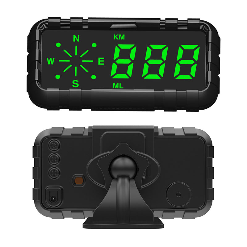 Car Head Up Display Speedometer Odometer Compass HUD GPS Digital Display Large Font Universal Suitable for All Cars Vehicles