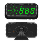Car Head Up Display Speedometer Odometer Compass HUD GPS Digital Display Large Font Universal Suitable for All Cars Vehicles