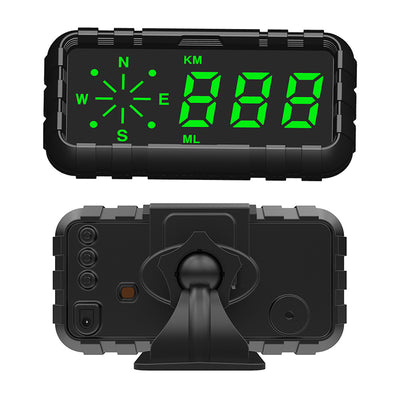 Car Head Up Display Speedometer Odometer Compass HUD GPS Digital Display Large Font Universal Suitable for All Cars Vehicles