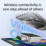 LinkMejor  2 in 1 Wireless Carplay & Android Auto Adapter, Convert Wired to Wireless Adapter for Apple Carplay with Fast Stable 5.8Ghz WiFi Bluetooth Connection