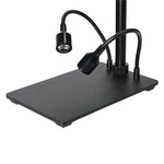 LinkMejor Aluminum Digital Microscope Stand Industrial Camera Monocular Lens Lift Repair Workbench Black