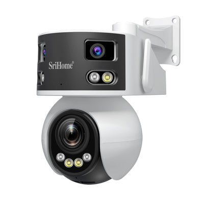 LinkMejor SH055C 8MP 10X Optical Zoom Security Camera 180° Panoramic IP66 Waterproof Color Night Vision Dual Band WiFi Home Surveillance Camera Supports Human, Face, Vehicle Type, and Flame Recognition Functions