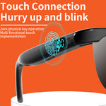 L400 Smart bluetooth 6.0 Glasses with Dual Speakers LED Digital Display Touch Control UV Protection 30g Lightweight Wireless Audio Sunglasses Headphones