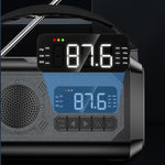 H17 Multifunctional Emergency Radio 12000mAh Solar Crank AM FM NOAA Weather Alert Power Bank Flashlight Compass SOS Survival Gear for Outdoor Camping Power Outage Emergency Kit