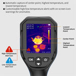 LinkMejor 256x192 Visible light Thermal Imager Dual lens High Resolution Infrared Camera Wide Temperature Range Industrial 550℃ Handheld Thermal Imaging Device Rechargeable Battery