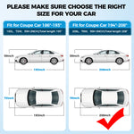 190T Polyester Car Full Covers All Weather Automobiles Outdoor With Windproof Strap 6 Reflective Strips for Sedans Coupes Silver UV Risistant Rainproof Dustproof Snowproof
