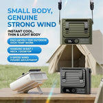 Tevorex Portable Waist Fan 4000mAh Rechargeable Cooling Fan 5 Speeds Air Cooler with LED Digital Display for Outdoor Travel Camping