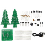 Tri-color/Colorful Straight-leaf Christmas Tree Standard/Music Version DIY Electronic Kits