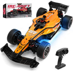 LinkMejor 9009E RTR 1/14 2.4G 4WD F1 Drift RC Car High Speed Formula On-Road Racing LED Light Full Proportional Control Metal Drive Shaft Vehicles Models Toys