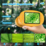 1000Pixels Pocket Microscope for Kids with 4K 2.0" Screen Digital Handheld Rechargeable Portable Science Toy STEM Educational Gift
