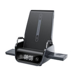 K11 15W 4-in-1 Desktop Wireless Charger with Phone Bracket & Timing Display Function Fast Wireless Charging Stand for Smart Phones for 17 17Pro 16 Pro Max 15 14 for Xiaomi 17pro for Huawei Mate XTs for OPPO for VIVO for Apple Watch for Airpods