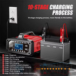 LinkMejor 12V 15A / 24V 5A 300W Battery Charger Lead-Acid AGM GEL LiFePO4 Tester Smart Pulse Repair Tools for Car Motorcycle Boat