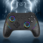 K22/K23 Wireless Gaming Controller with 1KHz Hall Effect Joysticks Tri Mode 6 Axis Gyro RGB Vibration for PC Switch iOS Android with Phone Bracket