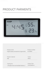 Deli Electronic Thermometer Hygrometer Weather Station with High Precision 0.1℃ Temperature Humidity LCD Display Clock Function Long Battery Life- Ultimate Indoor Weather Monitoring Station