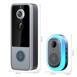 M21 1080P HD Tuya WiFi Video Doorbell Intelligent Night Vision 155° Wide Viewing 2-way Audio IP65 Waterproof 4000mAh Battery APP Remote Monitoring Visual Door Bell Supports PIR