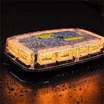 48 LED Magnetic Emergency Strobe Lights Roof Top Car Safety Warning Flashing Light 12V/24V Amber Stroboscopes Trucks Police Lamp