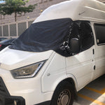 Front Windshield Half Cover Screen Out Blind Window Wrap Frost Black For Van