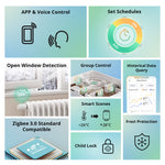 LinkMejor TRVZB Smart Zigbe Thermostatic Radiator Valve Intelligent Thermostat Temperature Controller APP&Voice Control Work with Alexa Google Home