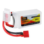 LinkMejor 11.1V 1300MAH 20C 3S Lipo Battery T Plug for RC Car