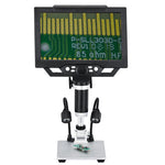 G1600 9 Inches Large Color Screen Digital Microscope HD 12MP Display 1-1600X Continuous with LED Highlight Fill Light