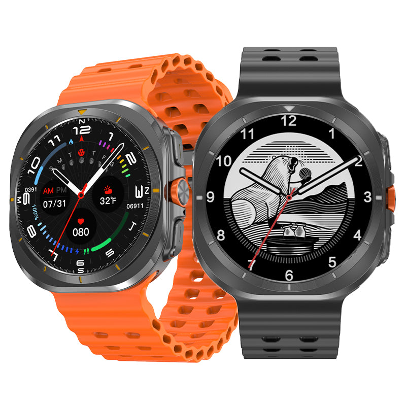 LinkMejor DT Watch Ultra 1.5inch HD Screen Built-in 4GB Memory 1000+ Songs ChatGPT/Recorder/NFC/Compass bluetooth Call Heart Rate Blood Oxygen Monitor Sleep Monitoring Multi-sport Modes Music Playback IP68 Waterproof Smart Watch